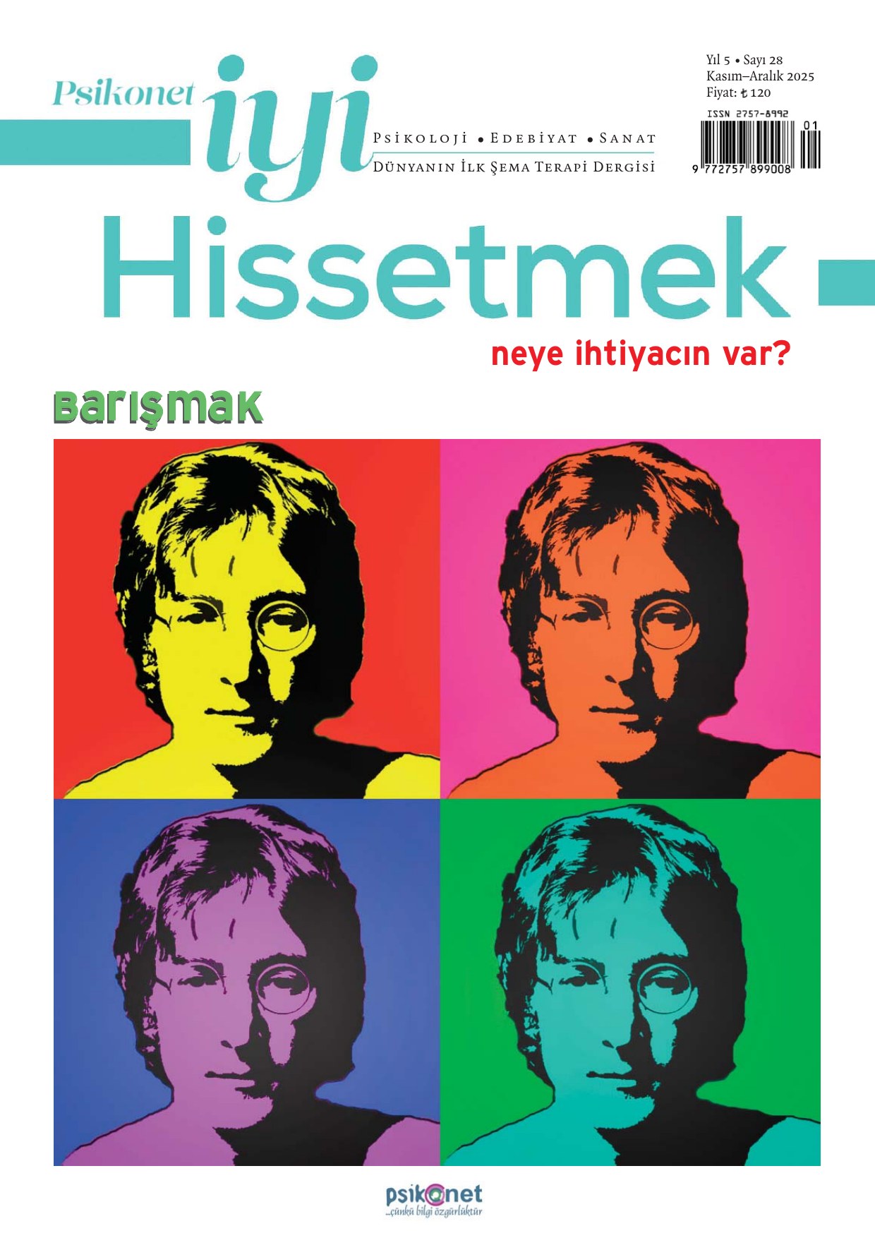 Psikonet İyi Hissetmek Dergisi / Kasım-Aralık 2025 / 28. Sayı - Barışmak