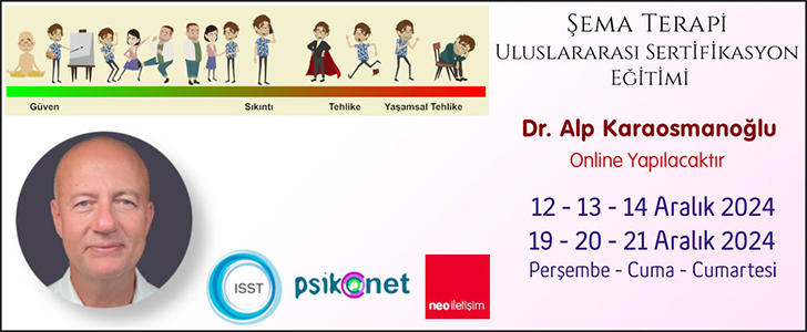 ONLİNE Şema Terapi Uluslararası Sertifikasyon Eğitimi 12 Aralık 2024'te Başlıyor.