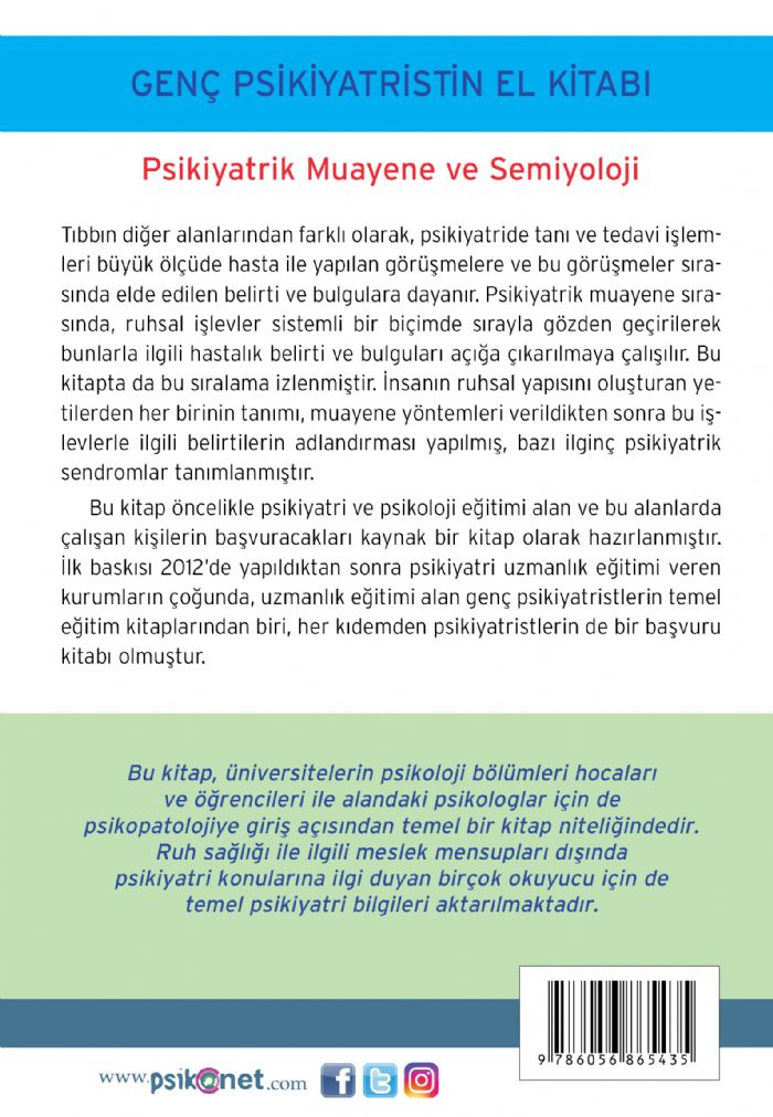 Genç Psikiyatristin El Kitabı Psikiyatrik Muayene ve Semiyoloji – Görsel 1