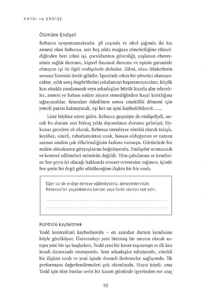 Kaygı ve Endişe Çalışma Kitabı – Görsel 3