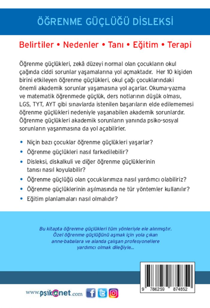Öğrenme Güçlüğü, Disleksi, Dikkat Eksikliği – Görsel 1