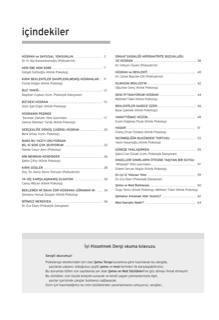 Psikonet İyi Hissetmek Dergisi / Eylül - Ekim / 21. Sayı - Hüsran ve Beklenti – İçindekiler