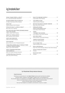 Psikonet İyi Hissetmek - Ocak / Şubat 2023 - 11. Sayı - Adalet – İçindekiler